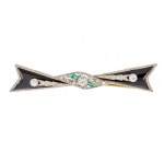 Brooch with a bow motif, 1920s–1930s, Art Deco