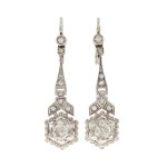 Earrings, 1920s–1930s, Art Deco
