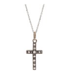 Cross-shaped pendant with a chain, early 20th century
