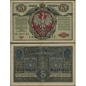 Polen, 5 polnische Mark, 9.12.1916, General, Banknoten, B