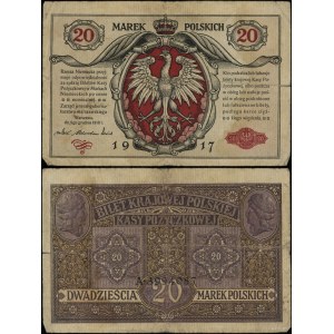Poland, 20 Polish marks, December 9, 1916, general, A