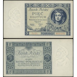 Poland, 5 zlotych, January 2, 1930, Customs Stamp