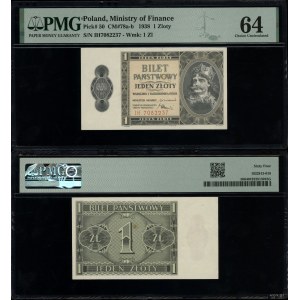 Poland, 1 zloty, October 1, 1938, IH