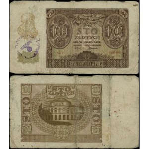 Poland, 100 zlotych, March 1, 1940, D