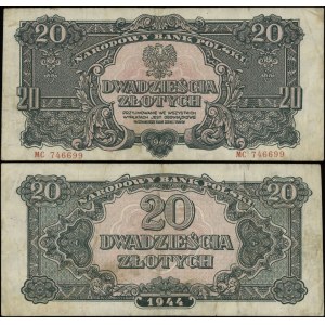 Poland, 20 zlotych, 1944, MANDATORY, MC