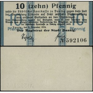 Gdańsk, 10 fenigów, 9.12.1916