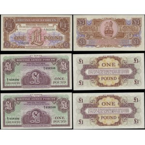 United Kingdom, set: 3 x 1 pound, 1956 and 1962