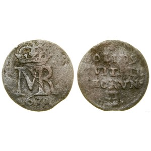 Polonia, scellino, 1671, Toruń