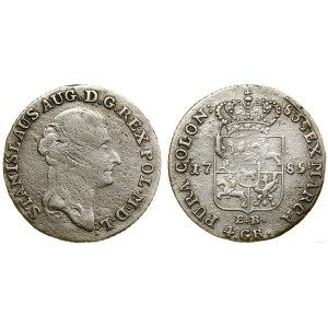 Polonia, zloty (4 groszy), 1789 EB, Varsavia