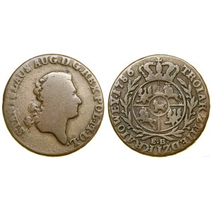 Poland, domestic copper trojak, 1786 EB, Warsaw