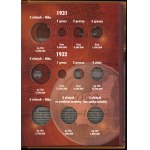 Poland, set of 2 albums containing 4 coins, from 1923–1939