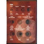 Poland, set of 2 albums containing 4 coins, from 1923–1939