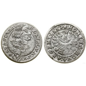Silesia, 3 kreuzer, 1661 EW, Brzeg or Legnica