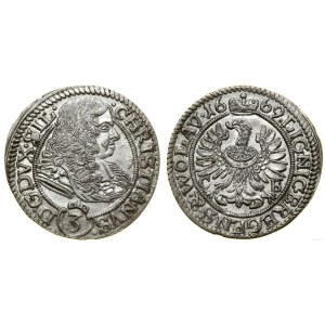 Silesia, 3 kreuzer, 1669 CB, Brzeg