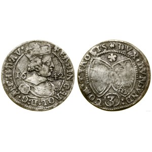 Austria, 3 kreuzer, 1642, Hall