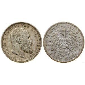 Germania, 5 marchi, 1899 F, Stoccarda