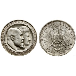 Německo, 3 marky, 1911 F, Stuttgart