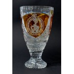Crystal Vase with Tag - Military Police - Huta Oleńka