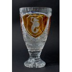 Crystal Vase with Tag - Military Police - Huta Oleńka