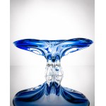 Solid Blue Metal Bowl | Czechoslovakia | Handcrafted | Organic Design | Second Half of the 20th Century