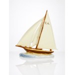 Ditmar Urbach | Monumental Ceramic Sailboat “E.4.” | An Icon of Czechoslovak Design from the 1950s | 35 cm