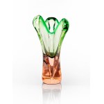 Josef Hospodka (1923–1989), Monumental Metallurgical Vase | Chřibská | Green-and-red overlaid glass | 1960s | 28 cm