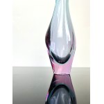 Miloslav Klinger (1922–1999), Železnobrod Glassworks | Monumental two-tone glass vase | Alexandrite and blue core | Czechoslovak designer glass | 1960s