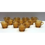 Sada na punč – Tiara Exclusive Golden Amber – Indiana Glass – 70. léta
