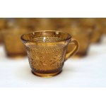 Sada na punč – Tiara Exclusive Golden Amber – Indiana Glass – 70. léta