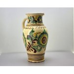 Hutsul pottery, jug with a handle - Pokuttya, Eastern Carpathians - first half of the 20th century