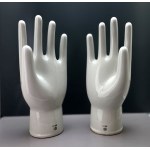 Designer decorative porcelain hand pedestals—second half of the 20th century