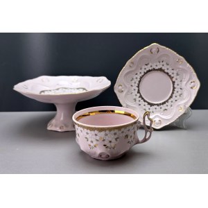 HC Hodov Pink Porcelain Coffee Set - 1960s