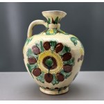Vasyl Abashyn - Wine Jug with a Spout - Hutsul Pottery - Kosiv, second half of the 20th century - [HUTSUL REGION]