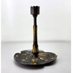 Art Nouveau bronze candlestick - Austria, second half of the 19th century