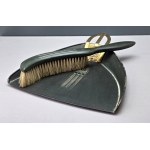 Art Nouveau-style set for sweeping crumbs off the table (dustpan and brush) — second half of the 20th century