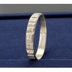 Silver Art Deco-style bracelet with hand-engraved floral design — first half of the 20th century