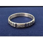Silver Art Deco-style bracelet with hand-engraved floral design — first half of the 20th century