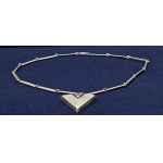 KARL LINE - Finland, Silver necklace with an inverted triangle pendant featuring a rock crystal - 925 silver