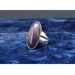 Vintage silver ring with a purple pearl stone, 900 fineness