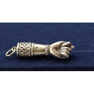 Silver Mano Figa Pendant—a good luck charm—Brazil, first half of the 20th century