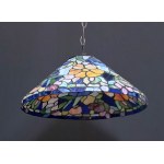 Tiffany-style stained-glass chandelier - 1980s