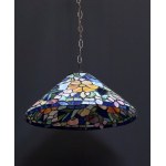 Tiffany-style stained-glass chandelier - 1980s