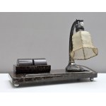Marble inkwell with a lamp—desk organizer—first half of the 20th century