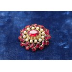 Art Deco-style Czech crystal brooch - Jablonex - 1960s