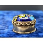 A pillbox with a decorative lid made of Venetian Millefiori glass—second half of the 20th century