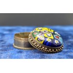 A pillbox with a decorative lid made of Venetian Millefiori glass—second half of the 20th century