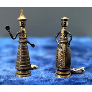 Original Bronze Figurines - Hans Teppich - Israel - 1960s - [ JUDAICA ]