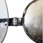 Commemorative glass mug with the initials MK