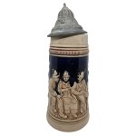 Keramikkrug „KING WERK“ mit der Genreszene „Die Balz“