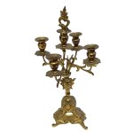 Fireplace set: A clock and two candlesticks in the Louis XV / Rococo style